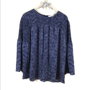 NWT Michael Kors Paisley Flowy Long Sleeve Office Work Church